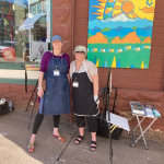 Demo Artists for the Reception Mary Sexton, Communications  and Margie Miller, Education